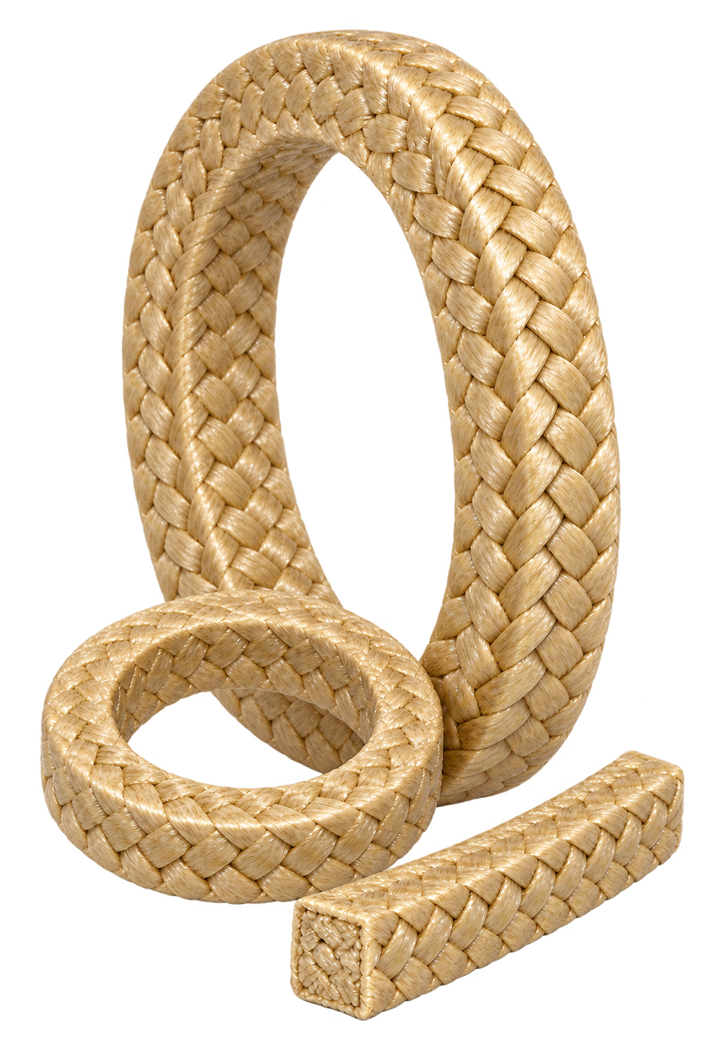 Anelli e treccia in fibra aramidica