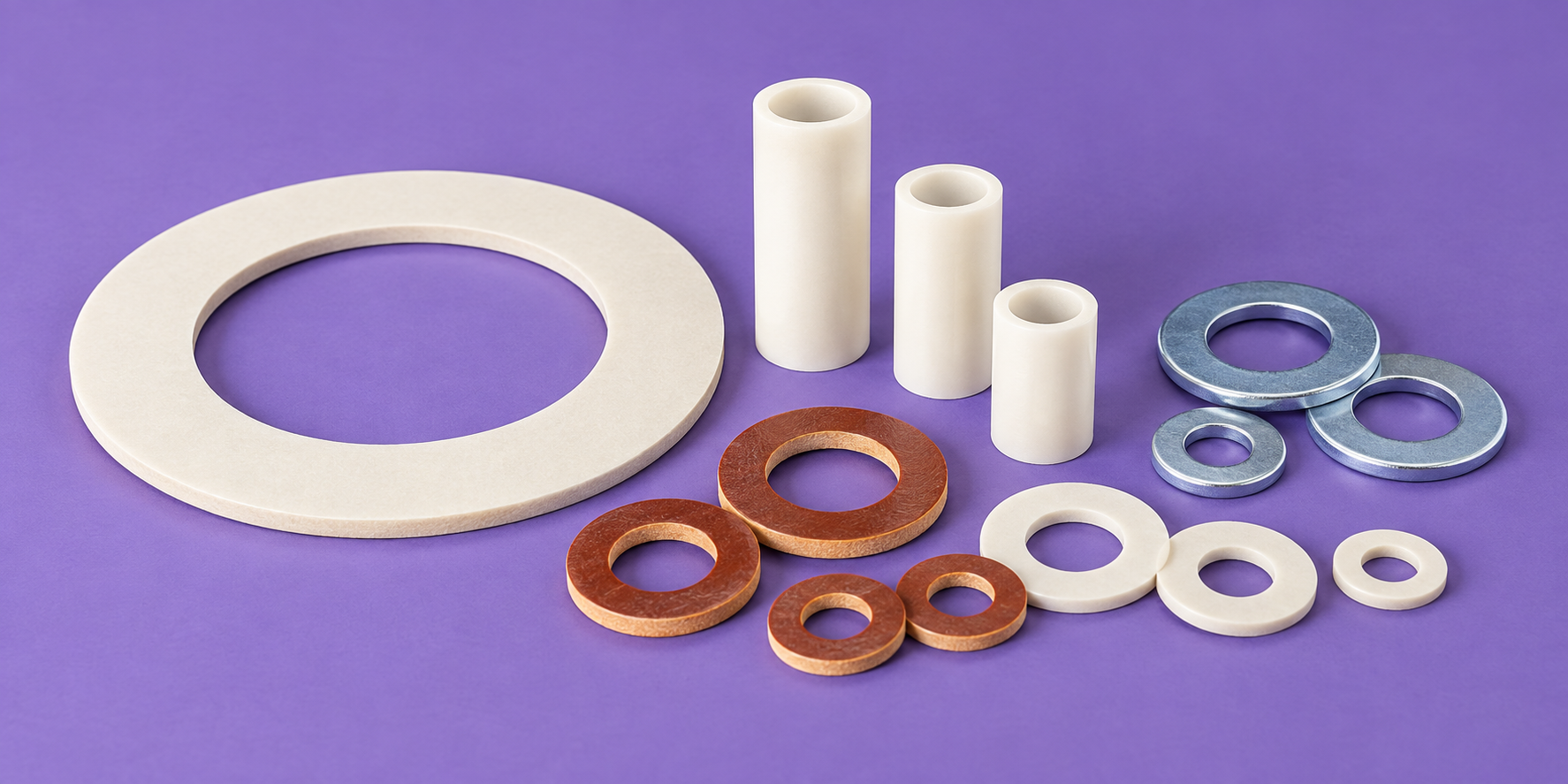 Kit di isolamento industriale su fondo viola